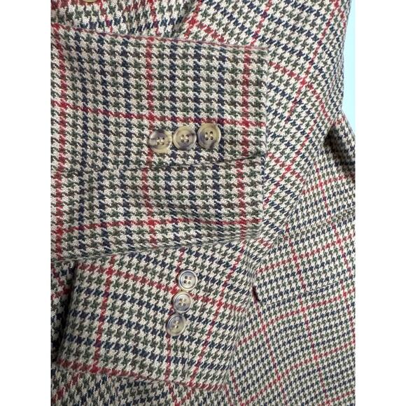 Vintage Saks Fifth Avenue Folio Houndstooth Wool Blazer USA large - Picture 11 of 15